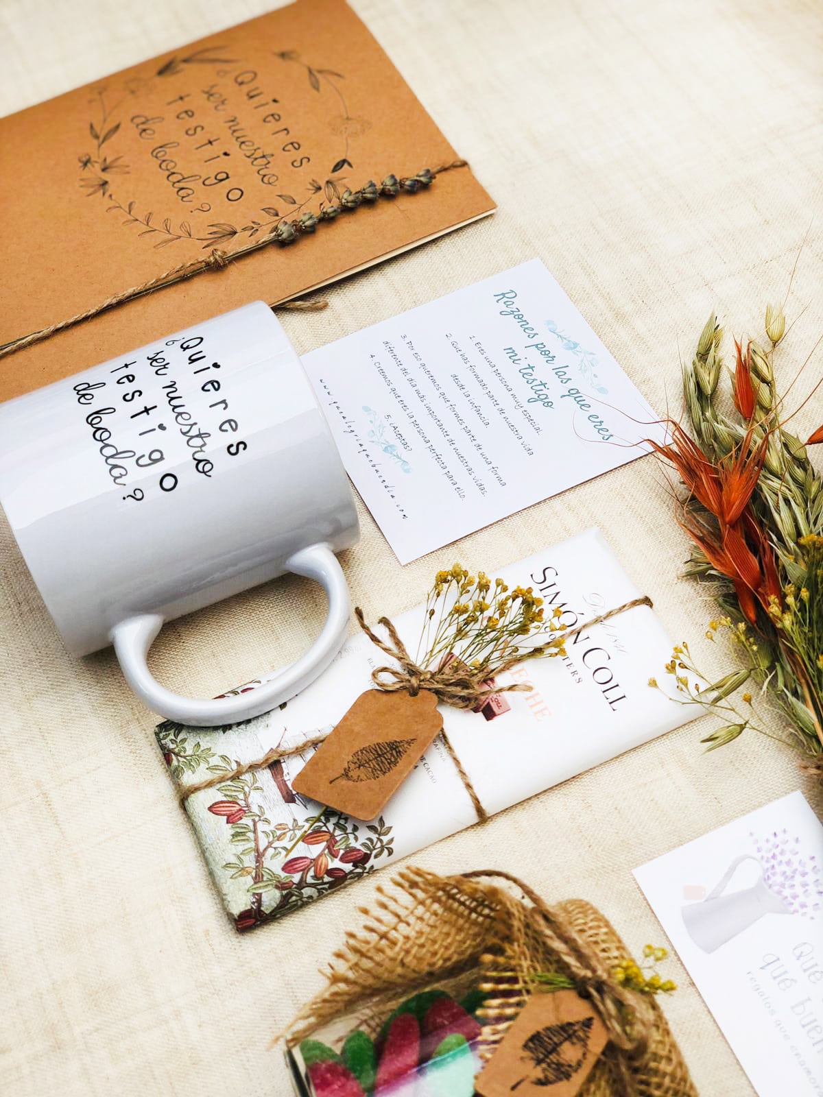 Pack regalo boda quieres ser mi testigo. Regalo Testigo Bodas