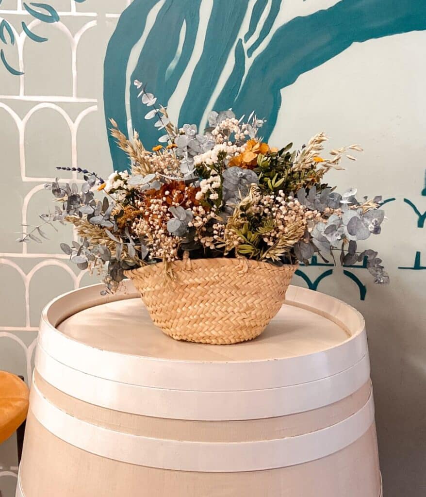 Taller Centro Capazo de FLores Preservadas