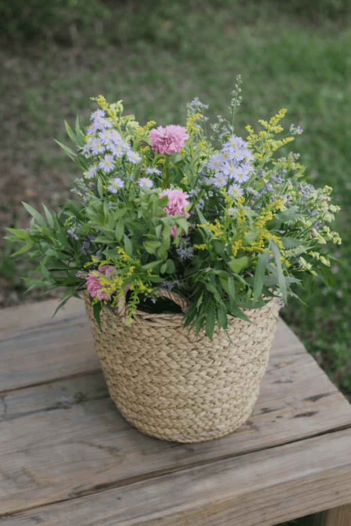 Taller Flores Naturales Cesto En Madrid Estilo Primaveral