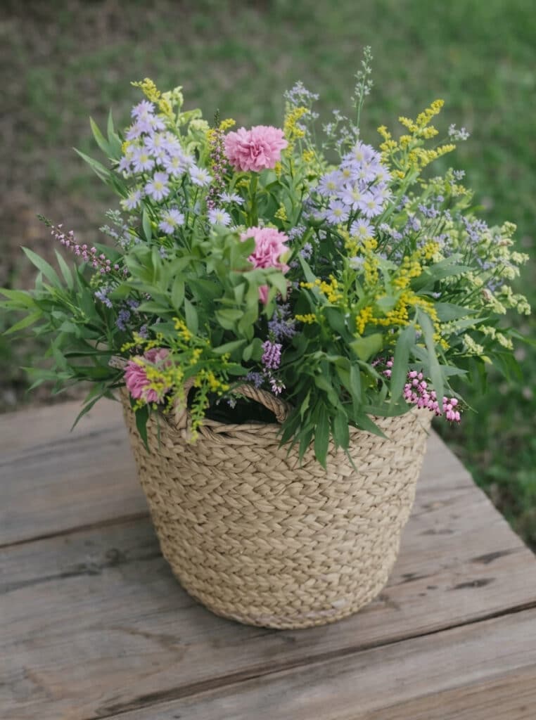 Taller Flores Naturales Cesto En Madrid Estilo Primaveral