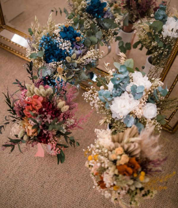 ramo de novia flores preservadas estilo boho elegante