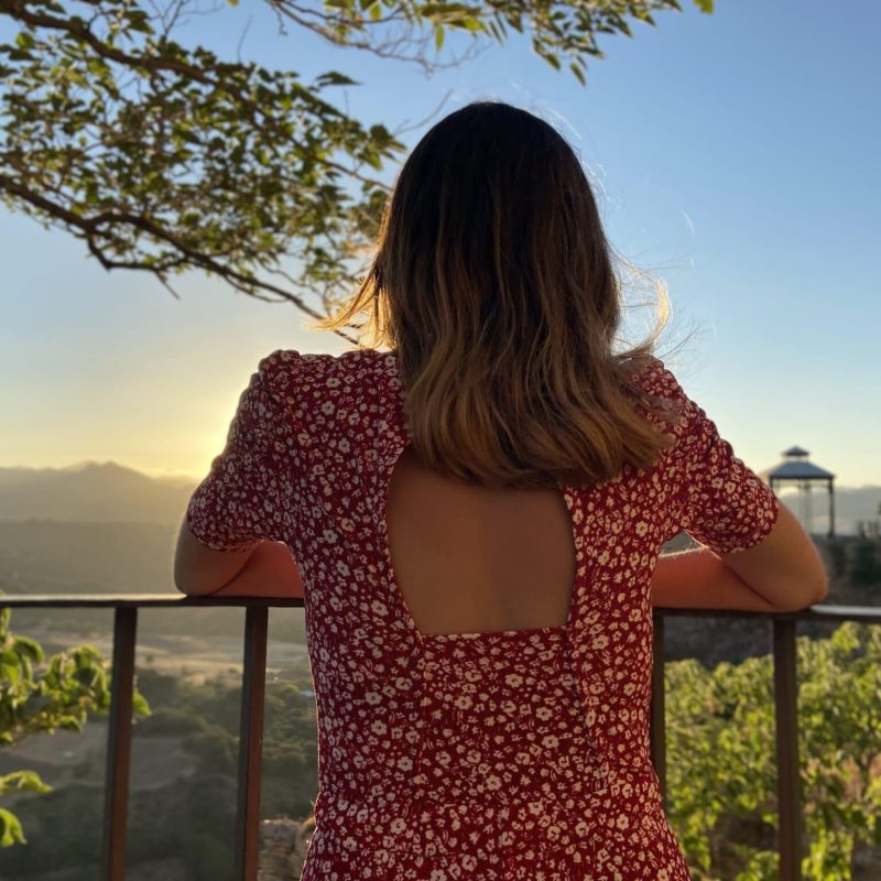 Yo viendo el atardecer en Ronda