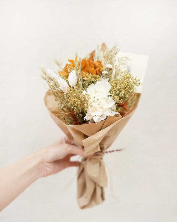 Ramito de Flores Preservadas en tonos amarillos y blancos Kendra