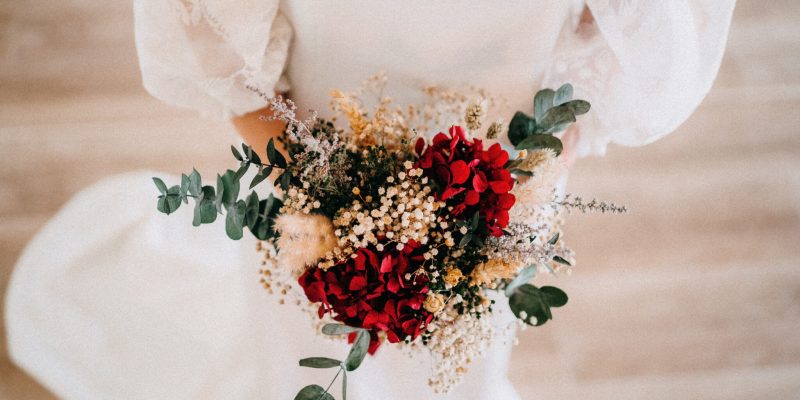 Ramo de novia de flores preservadas