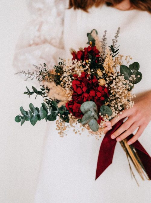 Ramo de novia de flores preservadas