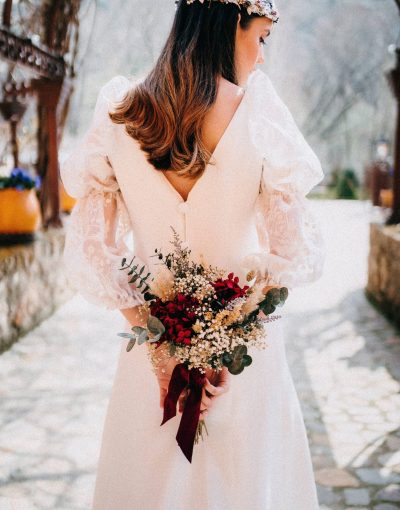 Ramo de novia de flores preservadas